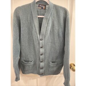 Vintage 1950s M Manhattan Mohair Blend Cardigan Sweater USA HTF Prop Classic